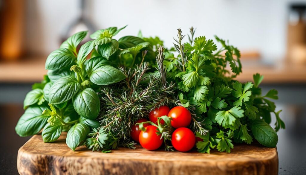 Herbs for stuffed chicken breast