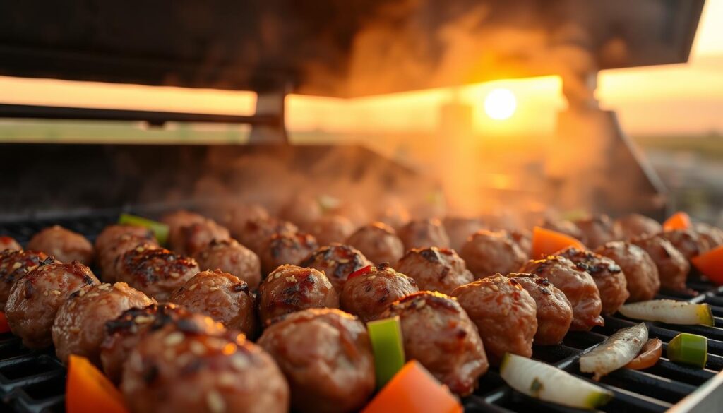 grilled frozen meatballs