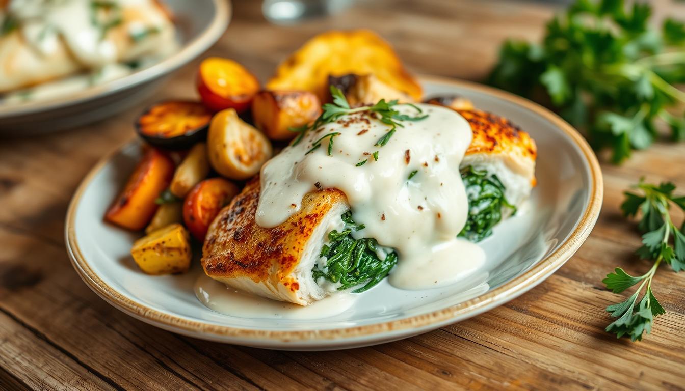 how to make stuffed chicken breast with spinach