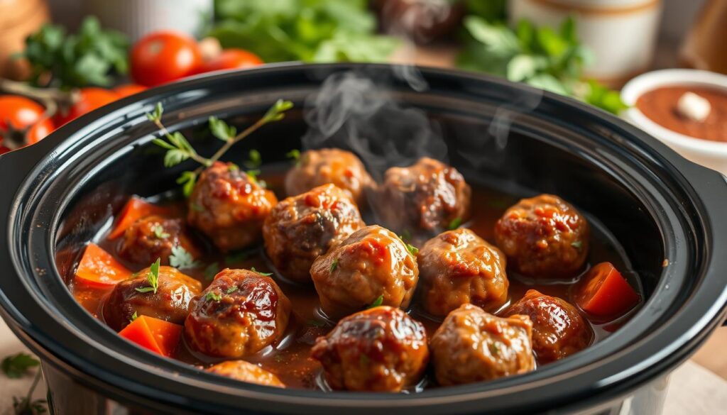 slow cooker meatballs