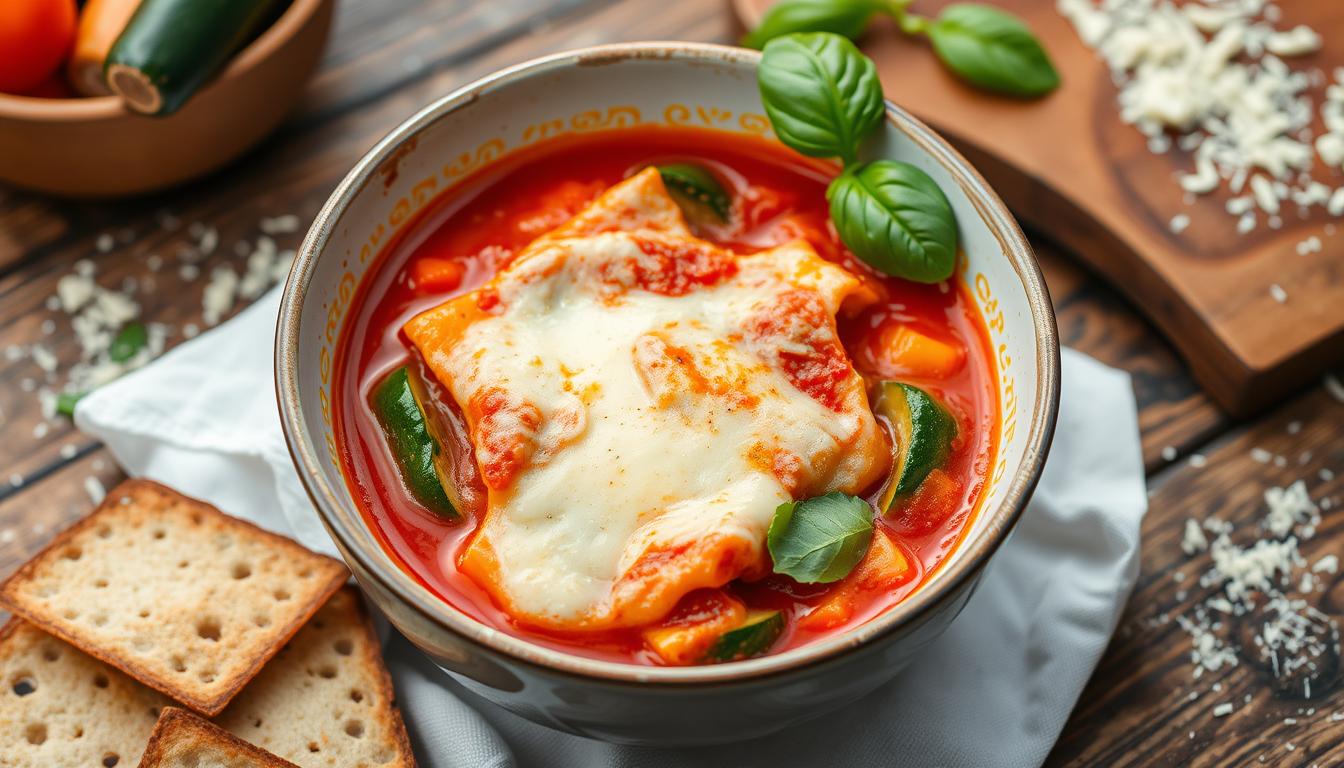 vegetarian lasagna soup