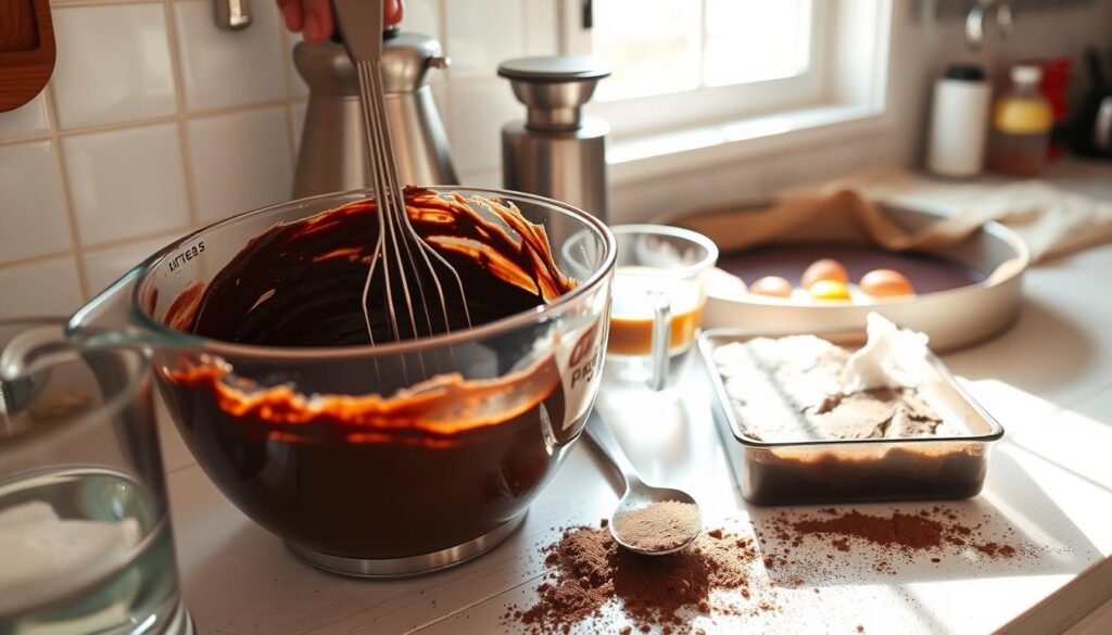 Easy Cake Mix Brownies Preparation