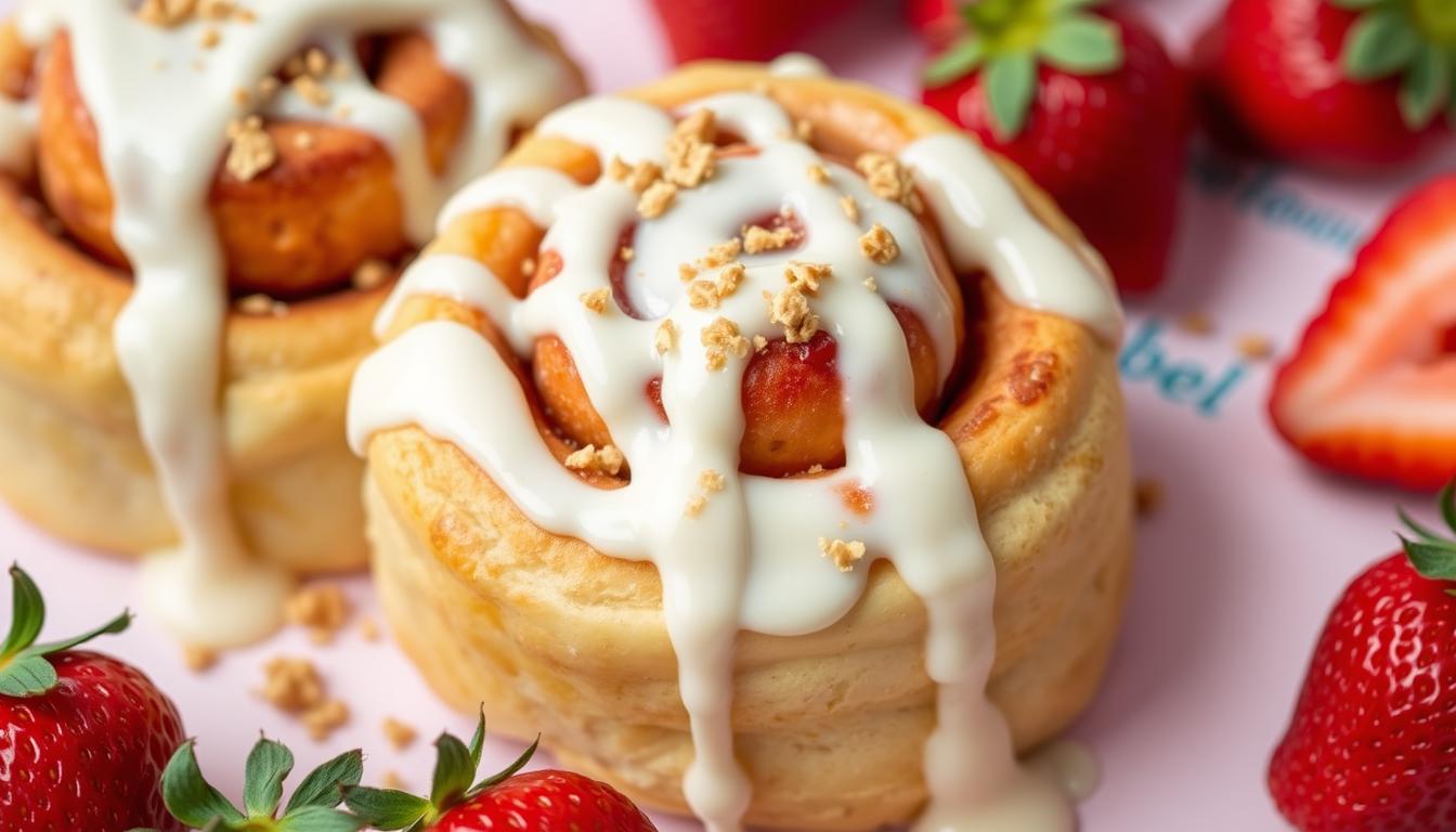 Strawberry Cheesecake Cinnamon Rolls