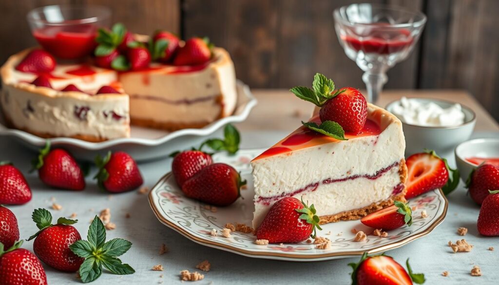 Strawberry Crunch Cheesecake Serving Suggestions