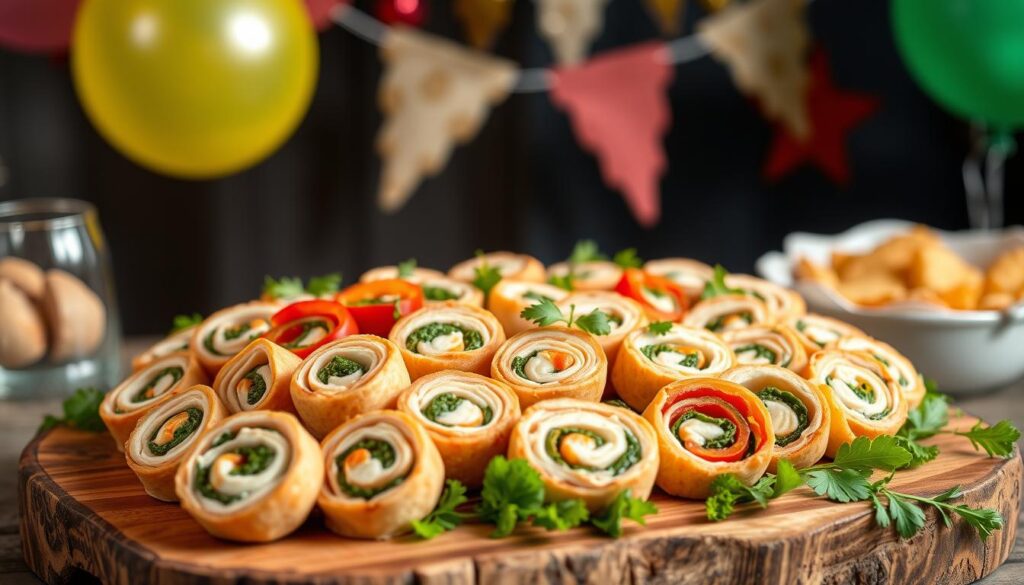 Turkey Pinwheels Party Snacks