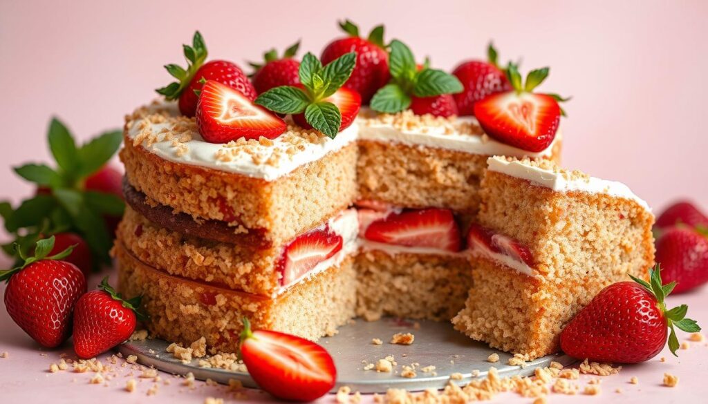 how to make strawberry crunch cake