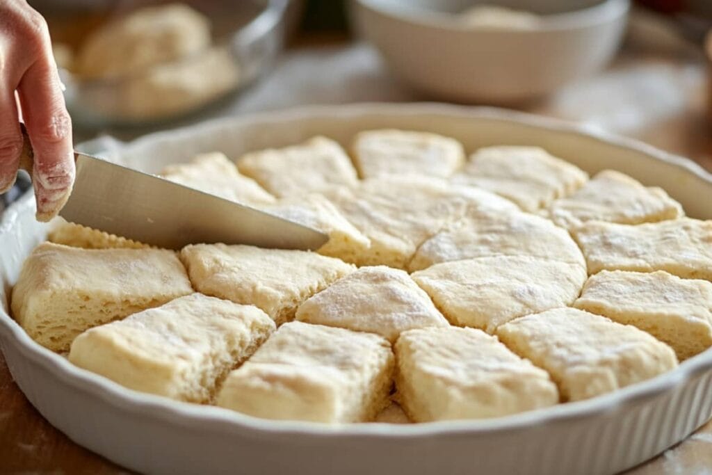 : Preparing Homemade Biscuits for Baking